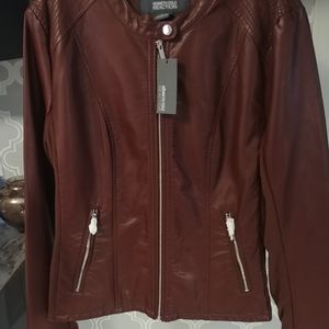 Kenneth Cole Reaction Womens Lined Jacket Sz XL Cognac NWT